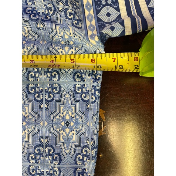Cabana Life Blue White Tile Print UPF 50+ Shift Dress Beach Preppy Resortwear L - Picture 11 of 14